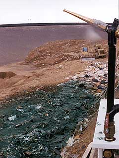 Mulching Landfill Trash with Waste-Cover